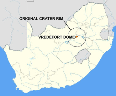Map of Vredefort dome
